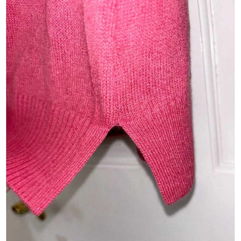 Nanette Lepore Pink & Beige Cashmere Sweater Color Block  Medium